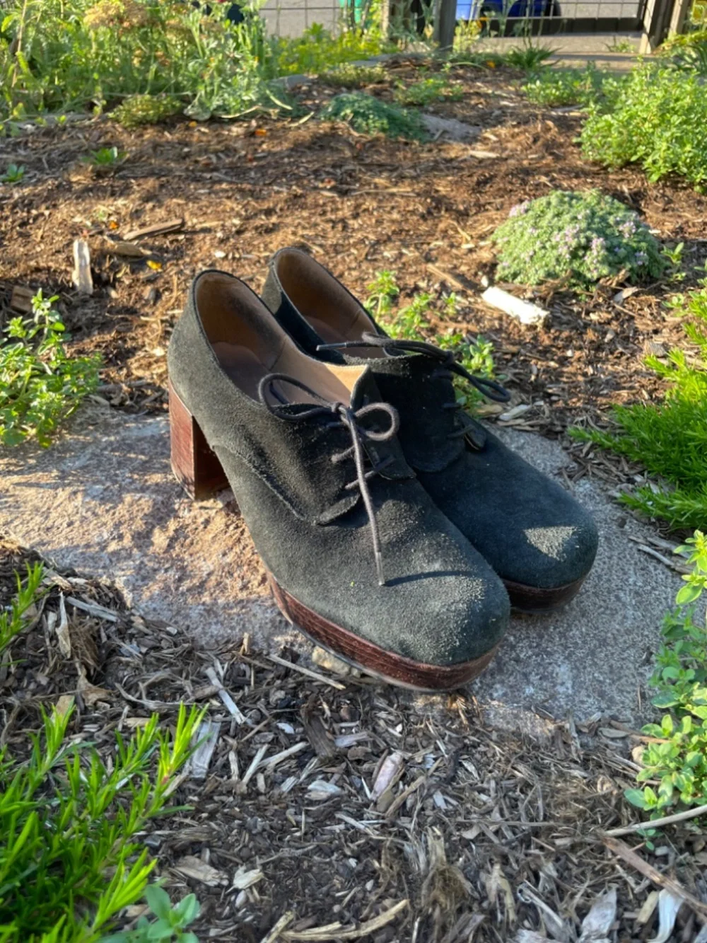 Intentionally Blank Albany Suede Block Heel Oxfords